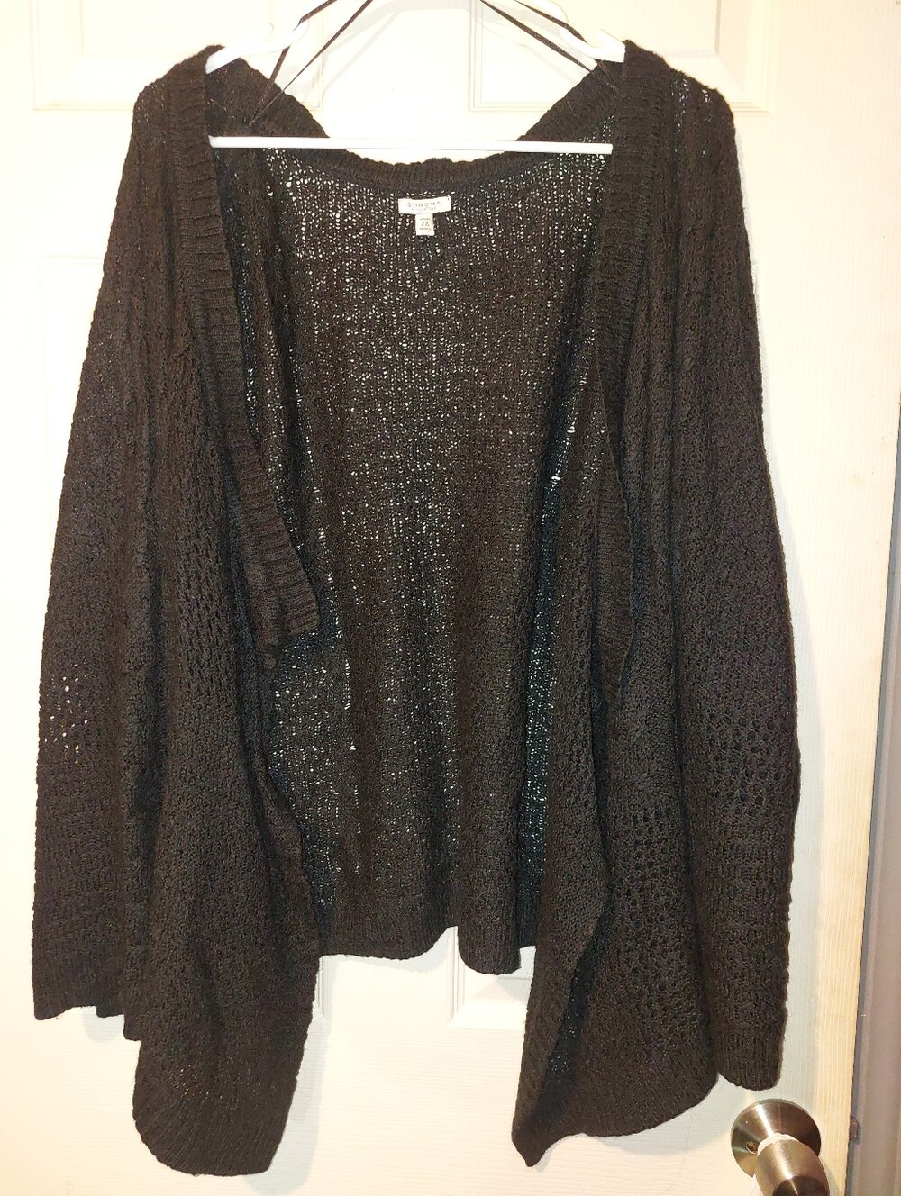 Sonoma 2x Open-Front Women's Acrylic Knit Cardigan